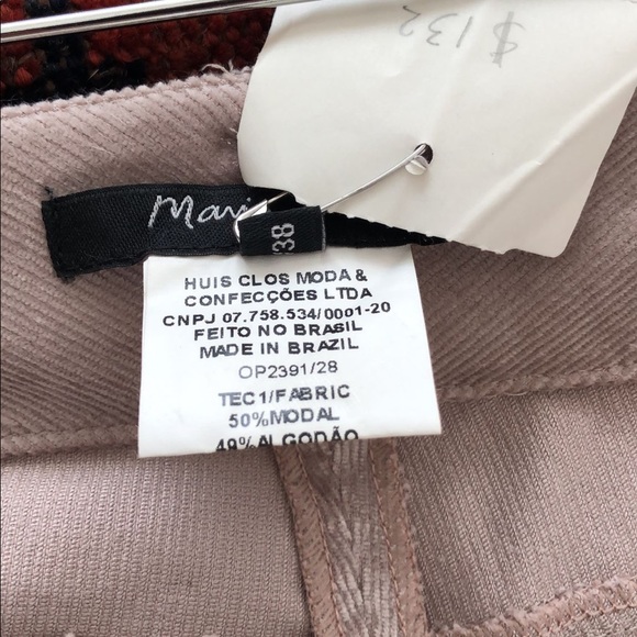Maria Garcia Women’s Pants Corduroy Metallic Skinny Striped Sides Soft Cotton 6 - Picture 5 of 6